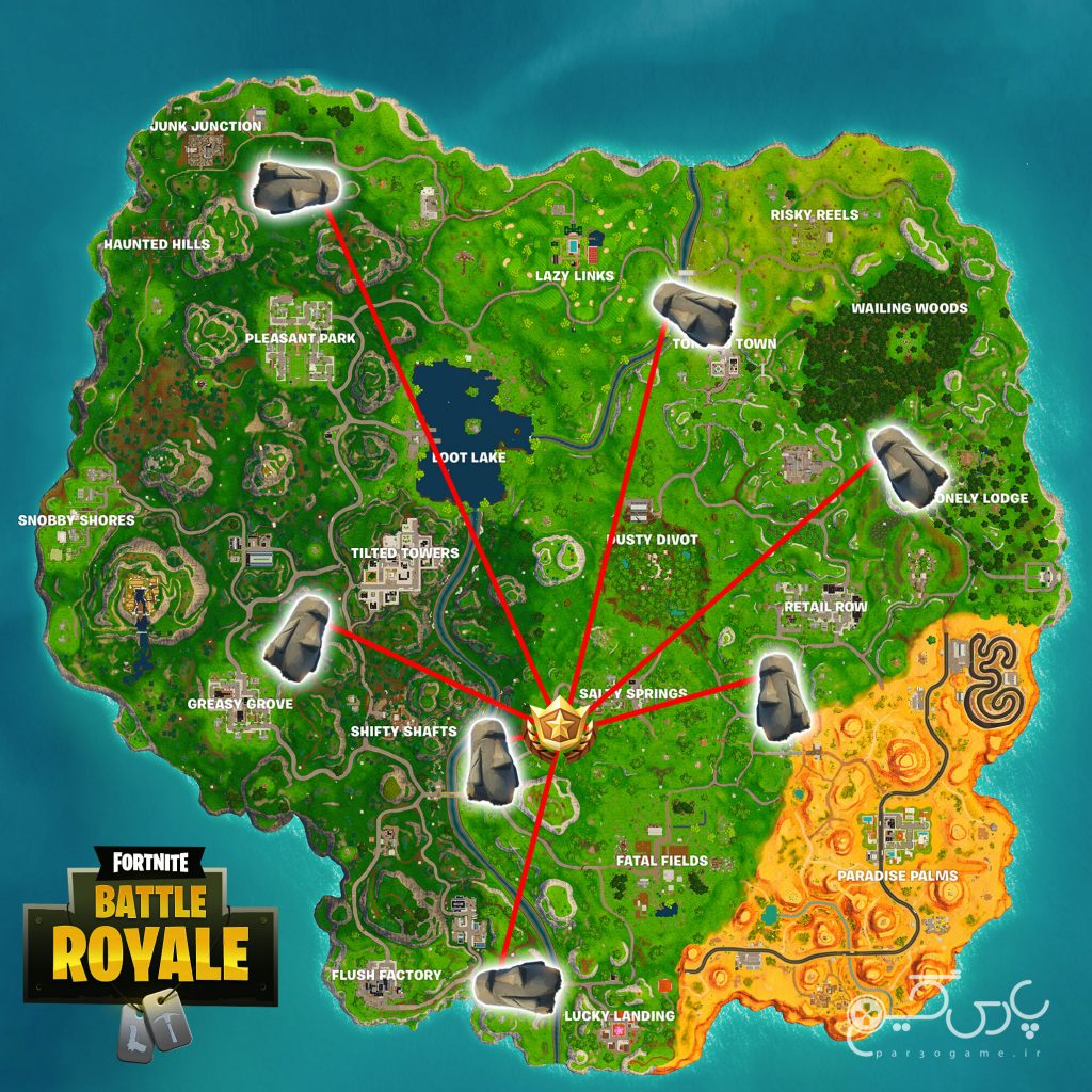 Fortnite Stone Heads Location