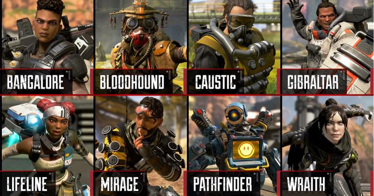8 شخصیت مختلف حاضر در Apex Legends