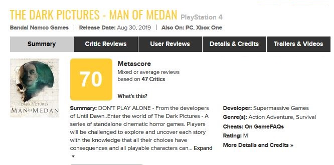 man of medan meta