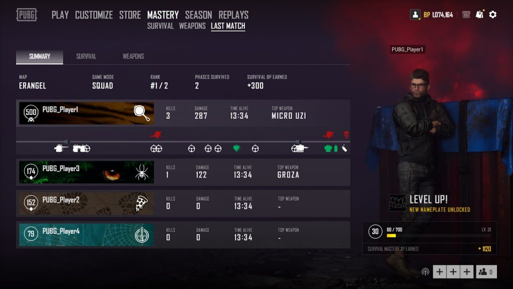 pubg survival mastery
