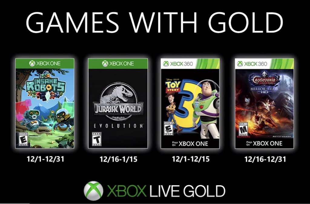 xbox live gold december
