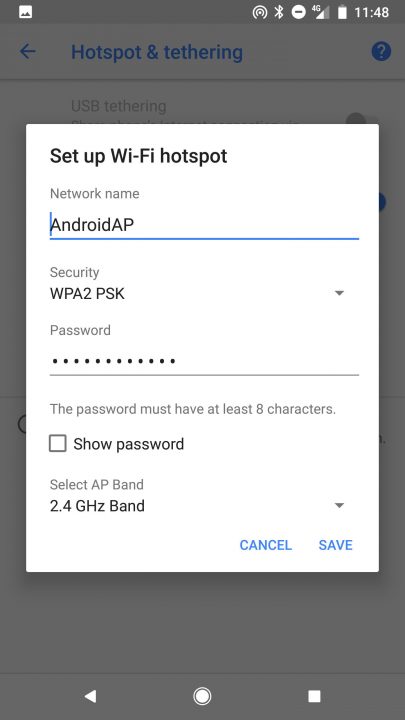 Android wifi Hotspot
