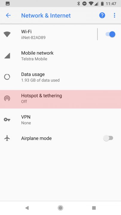 Android wifi Hotspot
