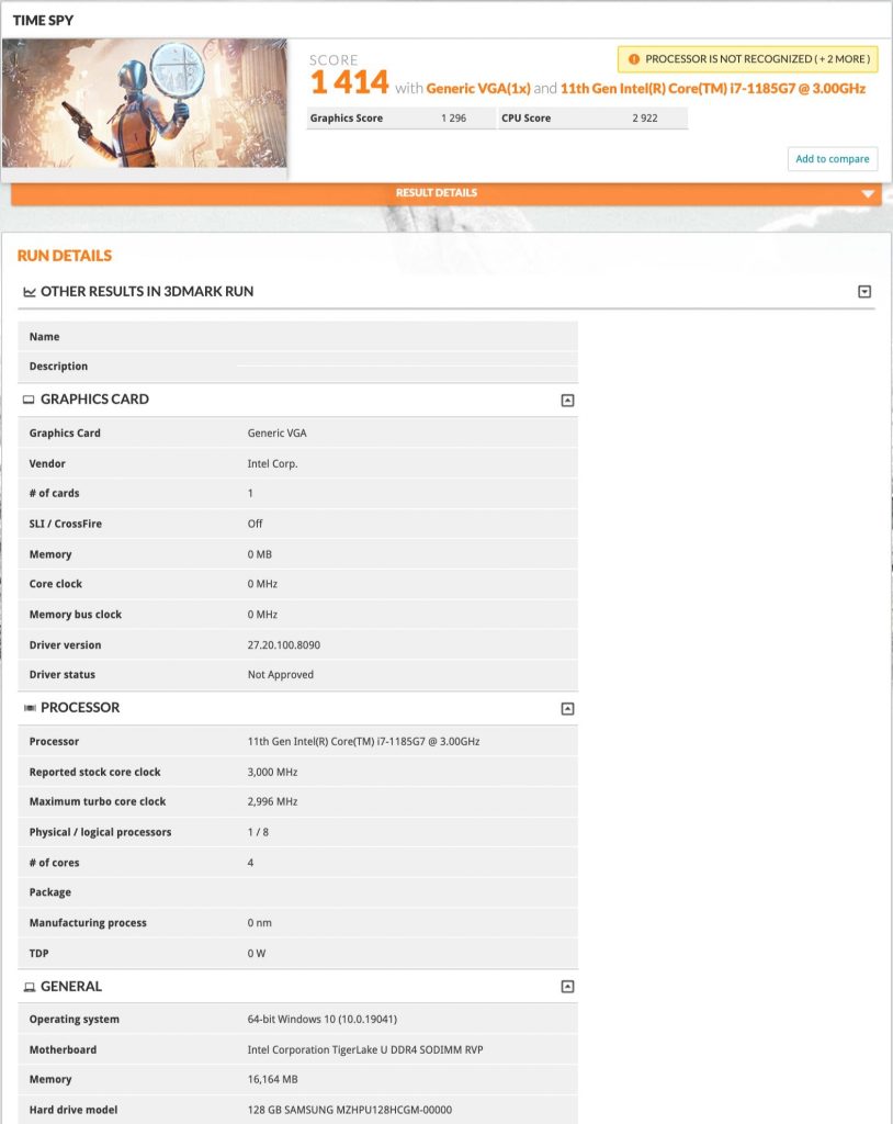 intel benchmark tiger lake