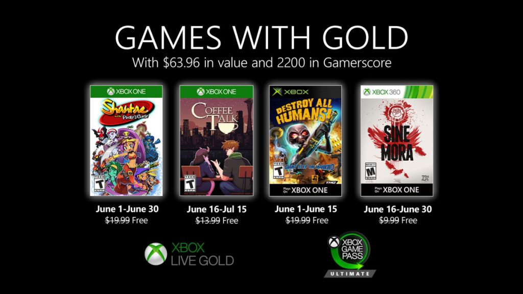 Xbox Live Gold June 2020