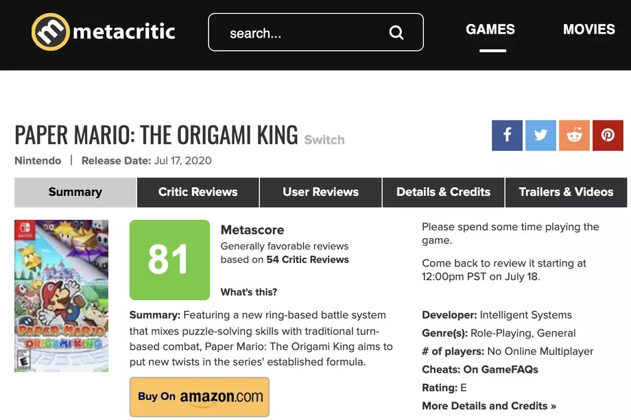 the-verge-review-bombing-paper-mario-ghost-of-tsushima-metacritic