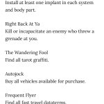 Cyberpunk 2077 Achivments