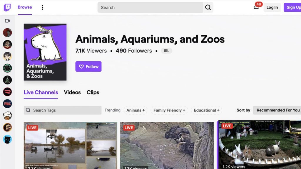 دستهبندی جدید Twitch با محوریت حیوانات