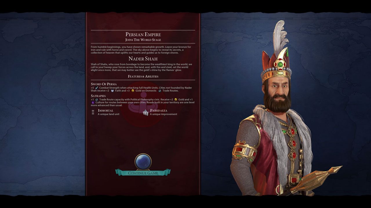 نادر شاه افشار Civilization 6