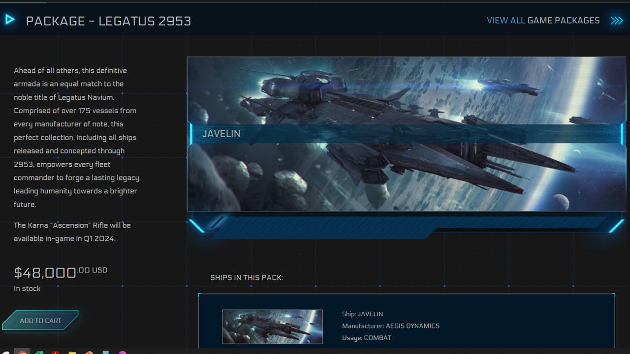 آیتم 48 هزار دلاری بازی Star Citizen