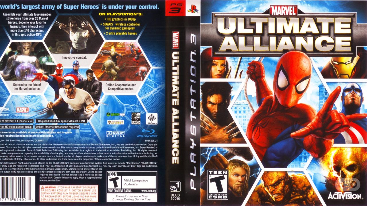 بازی Marvel Ultimate Alliance در لیست بهترین بازی های نقش آفرینی PS3