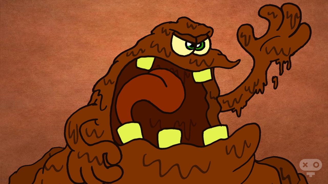 مبارزه با The Great Mighty Poo در بازی Conkers Bad Fur Day