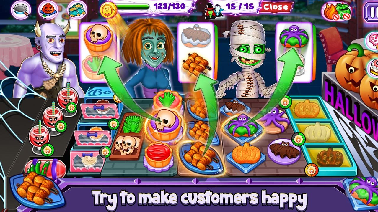 بازی Halloween Cooking Games در لیست بهترین بازی های آشپزی موبایل سبک شبیه ساز