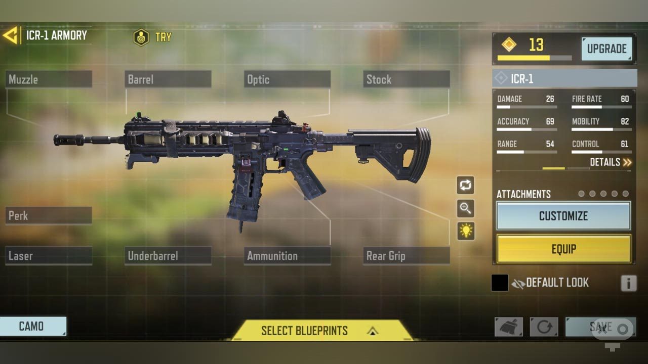 استفاده از بخش gunsmith برای ارتقا سلاح بازی کالاف دیوتی موبایل