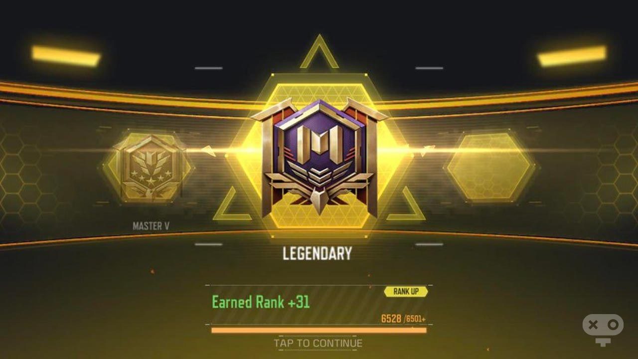 رنک Legendary در بازی کالاف دیوتی موبایل