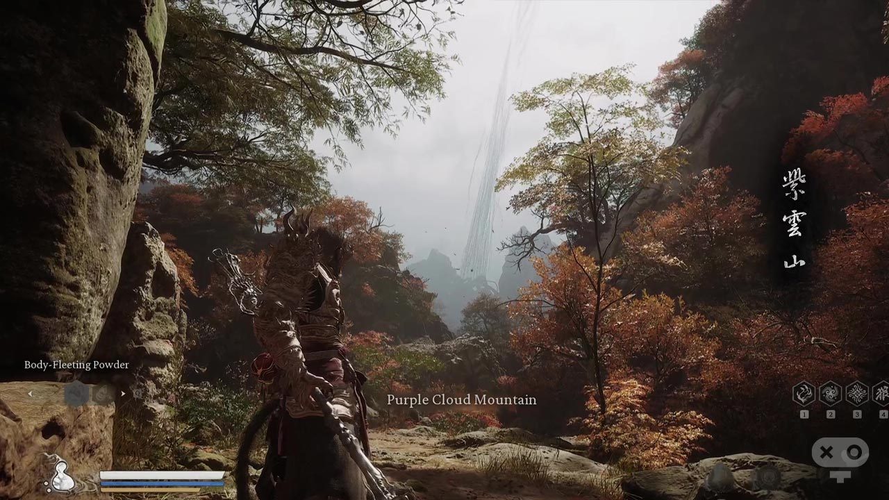 منطقه مخفی Purple Cloud Mountain در بازی Black Myth: Wukong