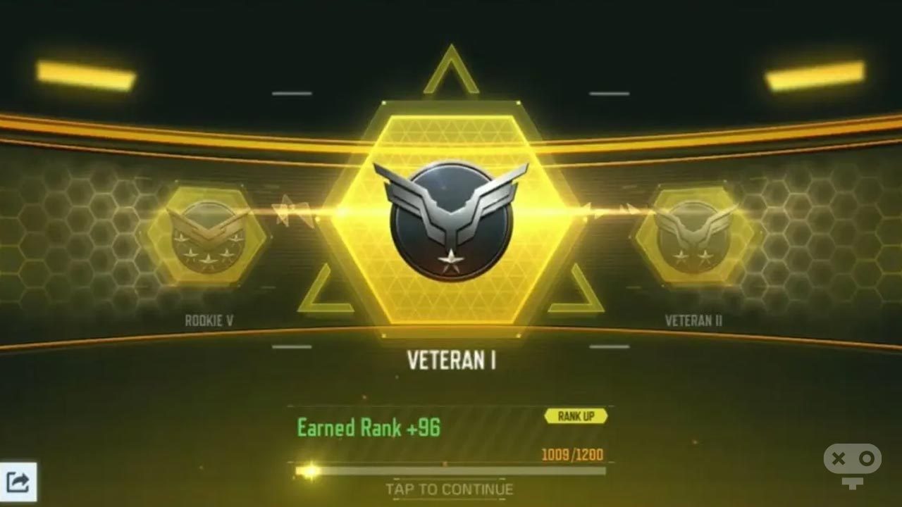 رنک Veteran در بازی Call of Duty Mobile