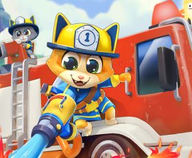 Leo the Firefighter Cat