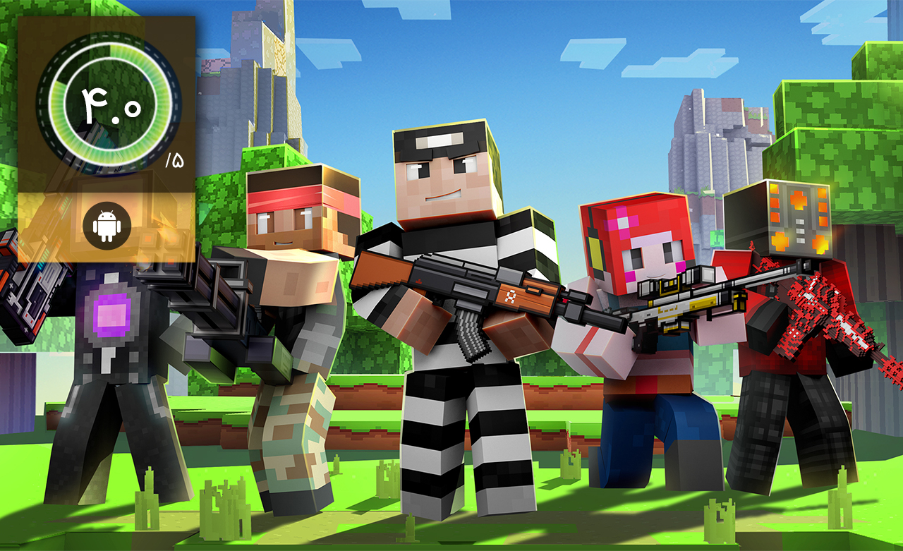 دانلود بازی Cops N Robbers Pixel Craft Gun برای اندروید