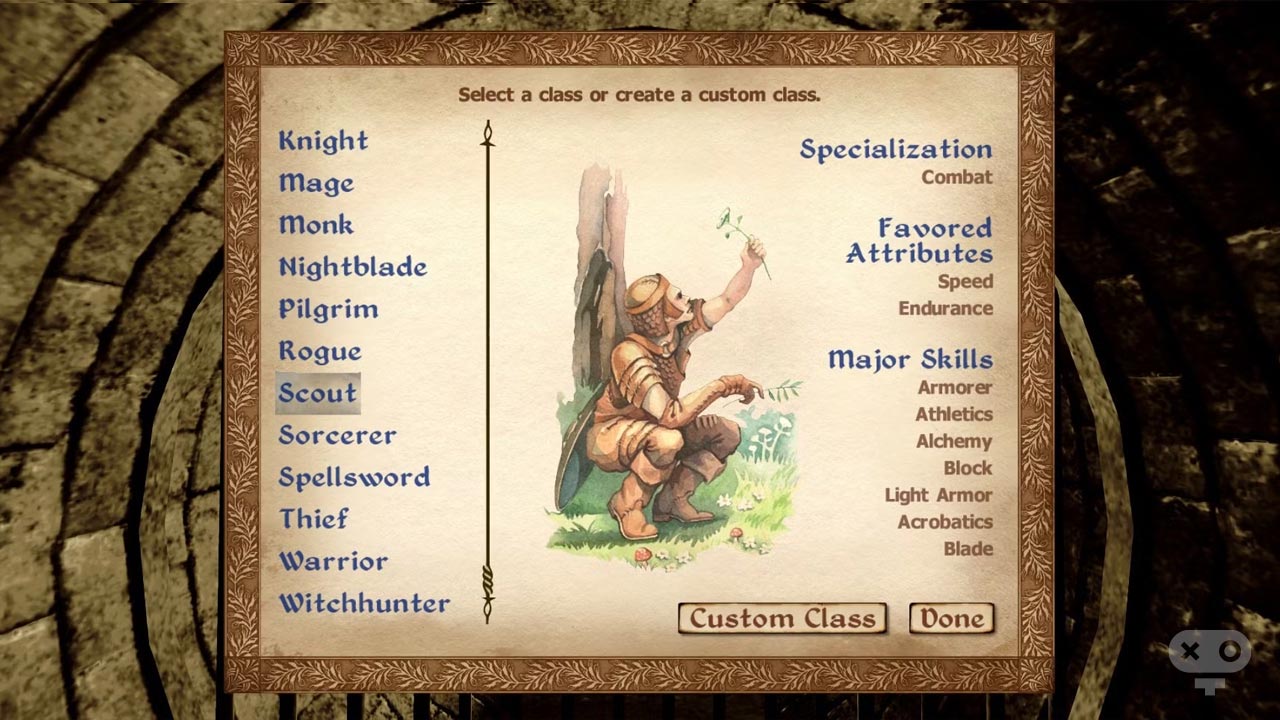کلاس scout در لیست بهترین کلاس های بازی The Elder Scrolls Oblivion برای تازه کارها