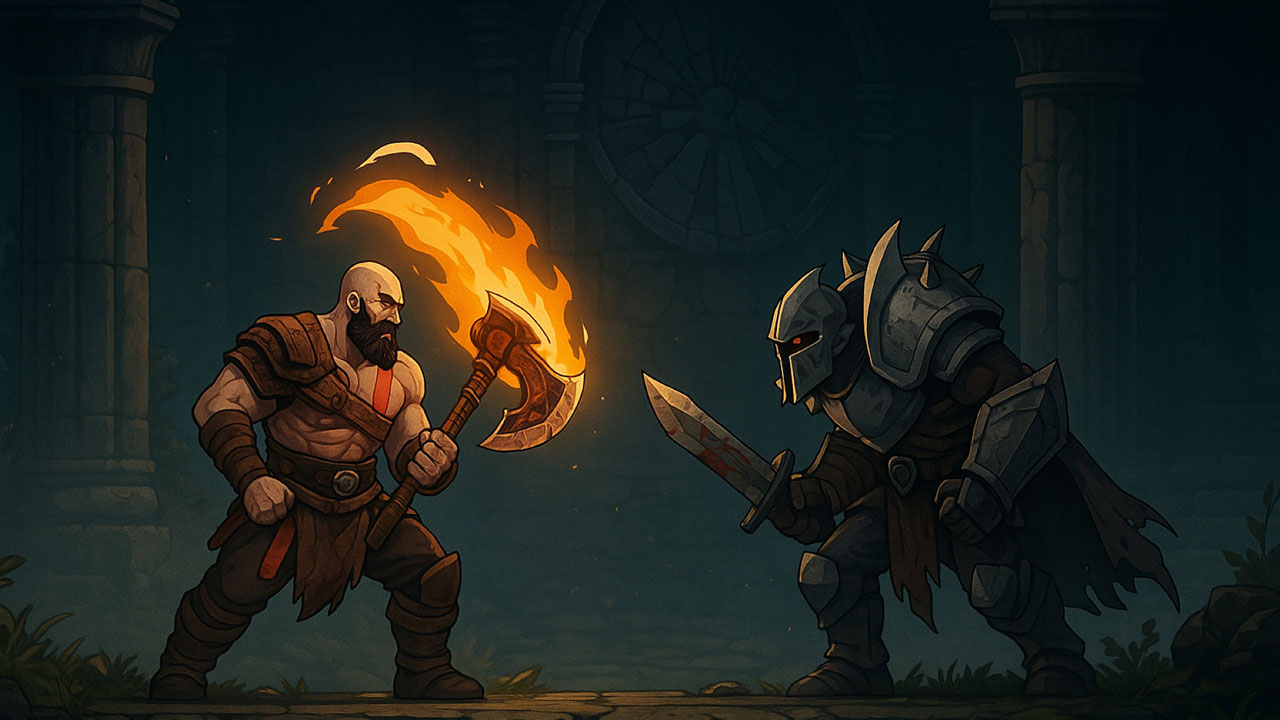 بازی مترویدوانیا God of War دو بعدی