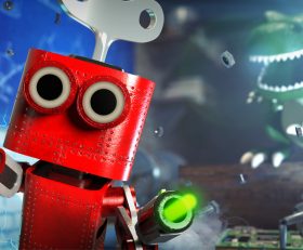A Red Walking Robot