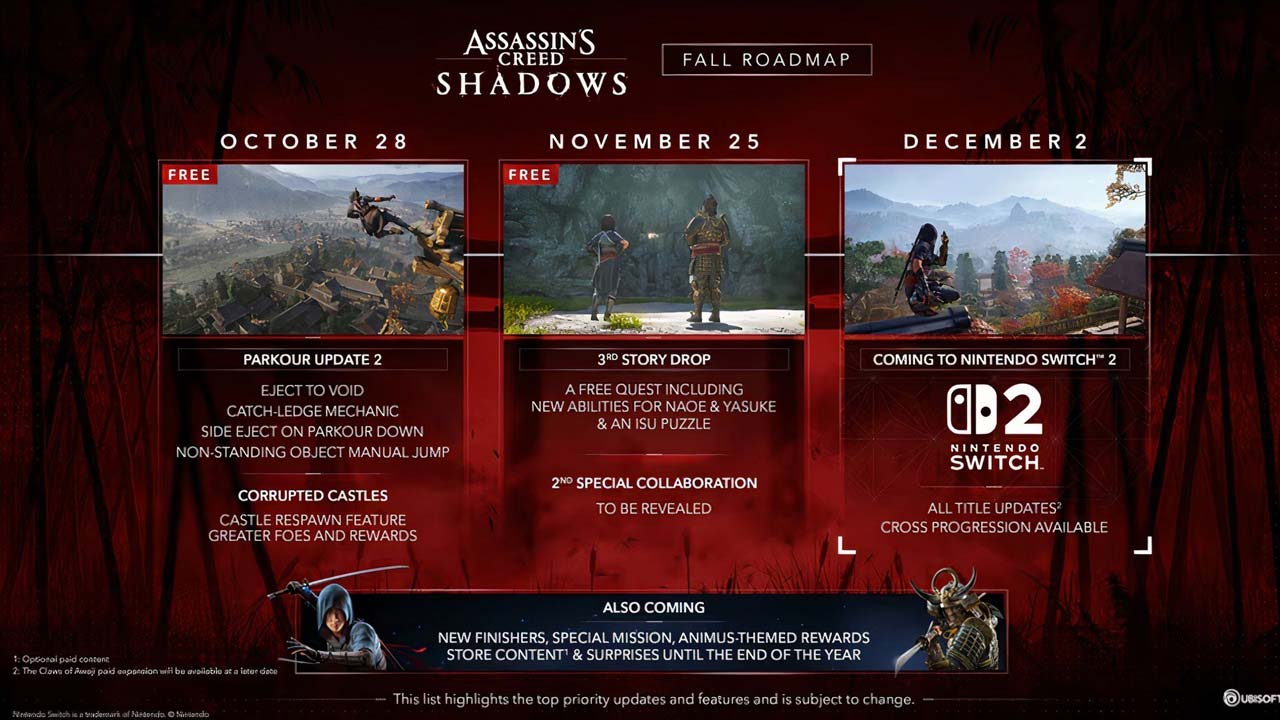 آپدیت Assassin's Creed Shadows