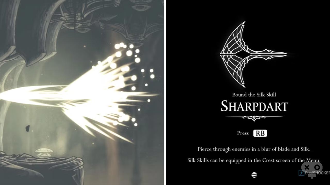 قابلیت Sharp Dart در فهرست بهترین قابلیت ها در بازی Hollow Knight Silksong