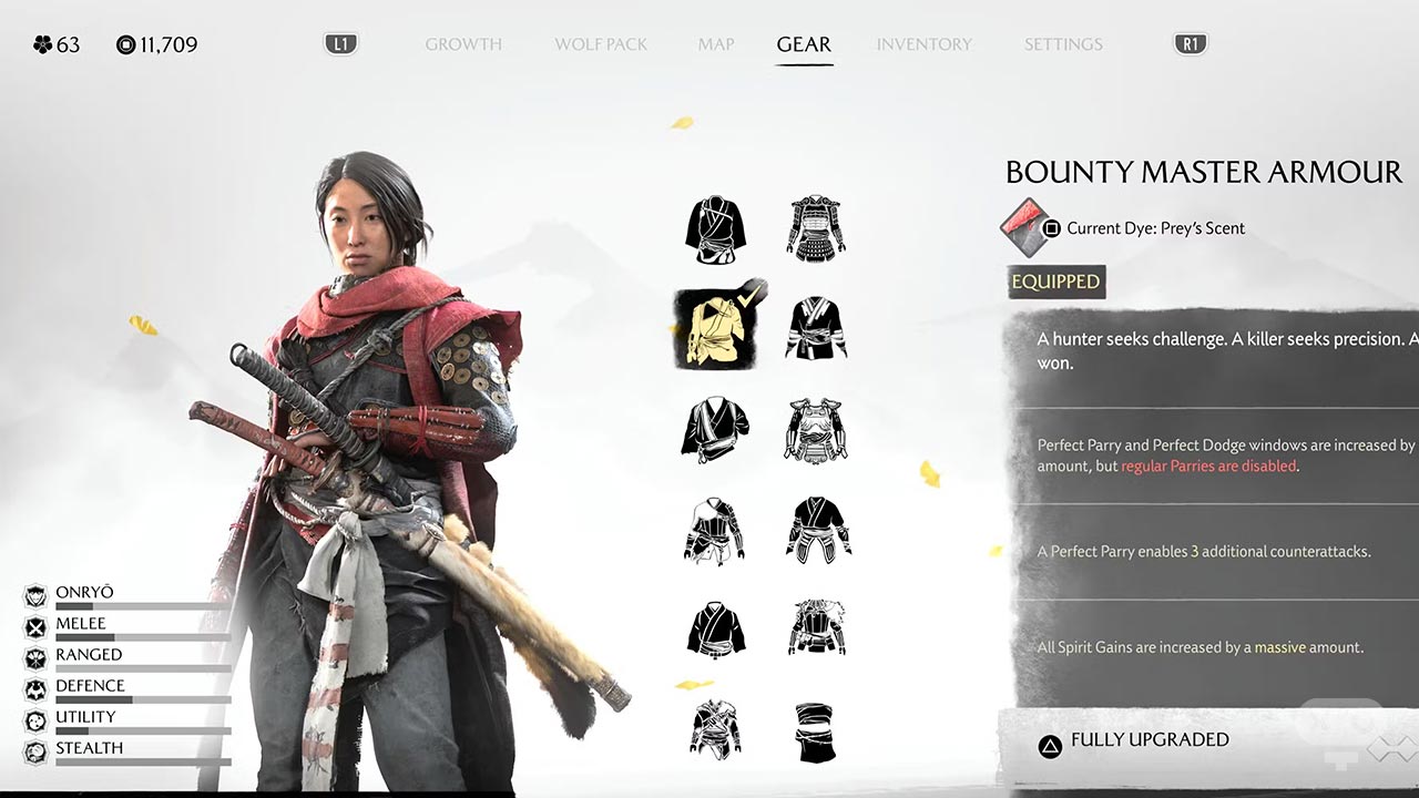 زره Bounty Master در لیست بهترین زره و لباس در بازی Ghost of Yotei