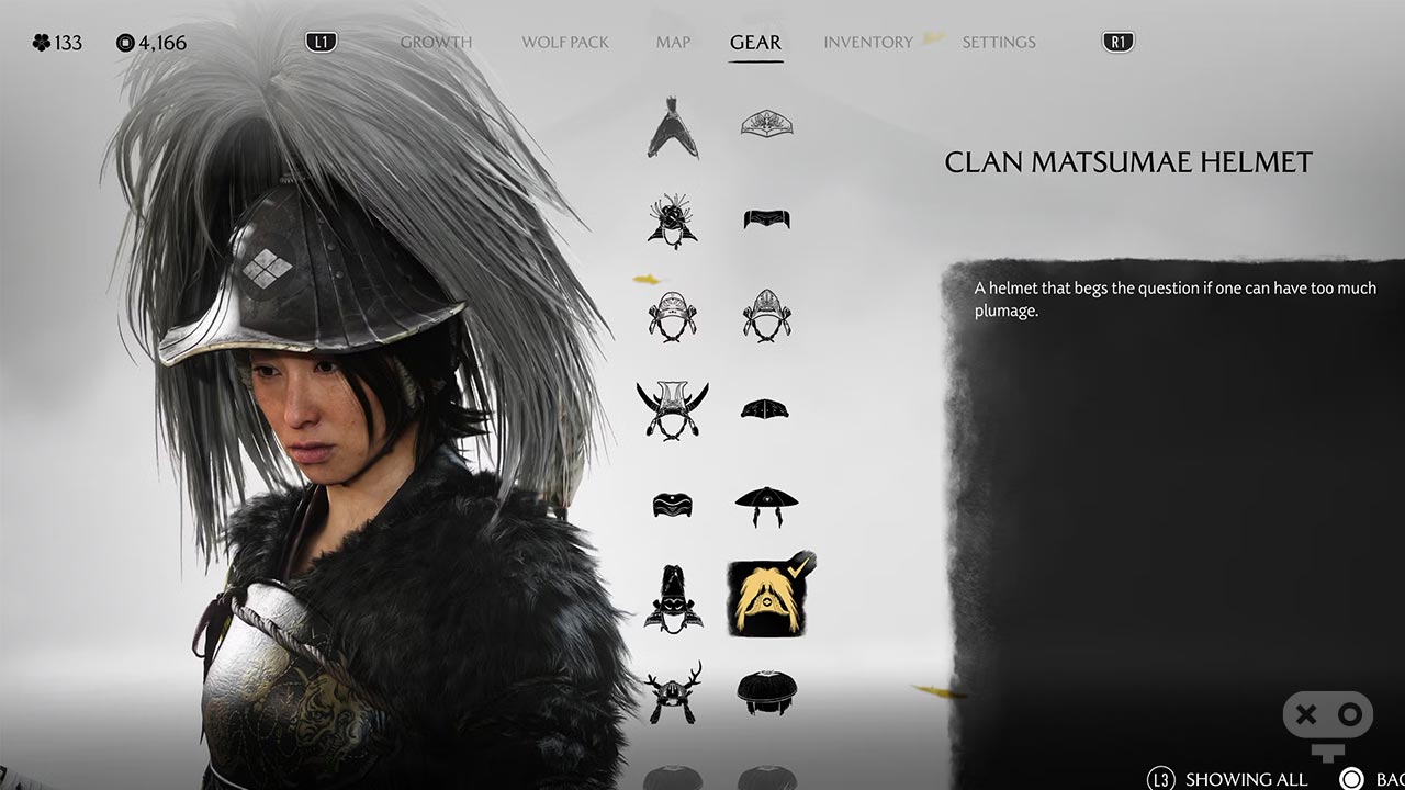 کلاه Clan Matsumae Helmet در لیست بهترین کلاه های بازی Ghost of Yotei