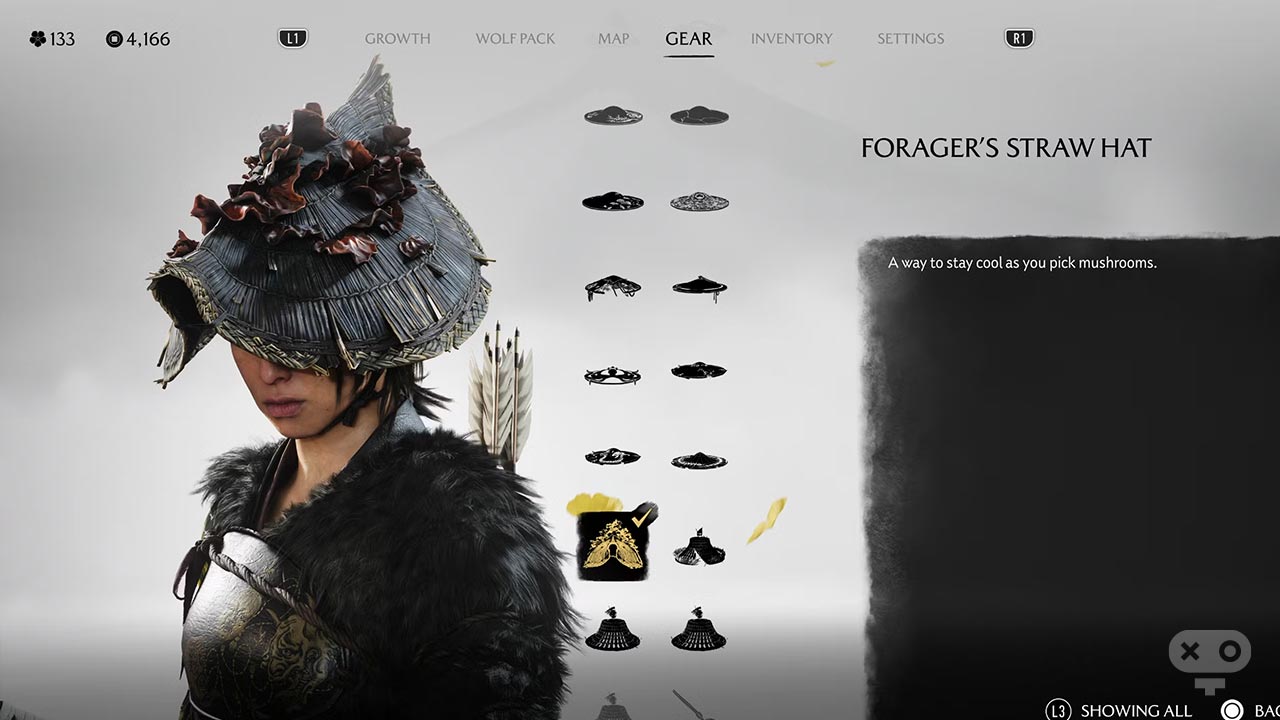 کلاه Foragers Straw Hat در لیست بهترین کلاه های بازی Ghost of Yotei