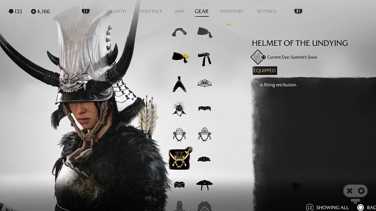 کلاه Helmet of the Undying در لیست بهترین کلاه های بازی Ghost of Yotei