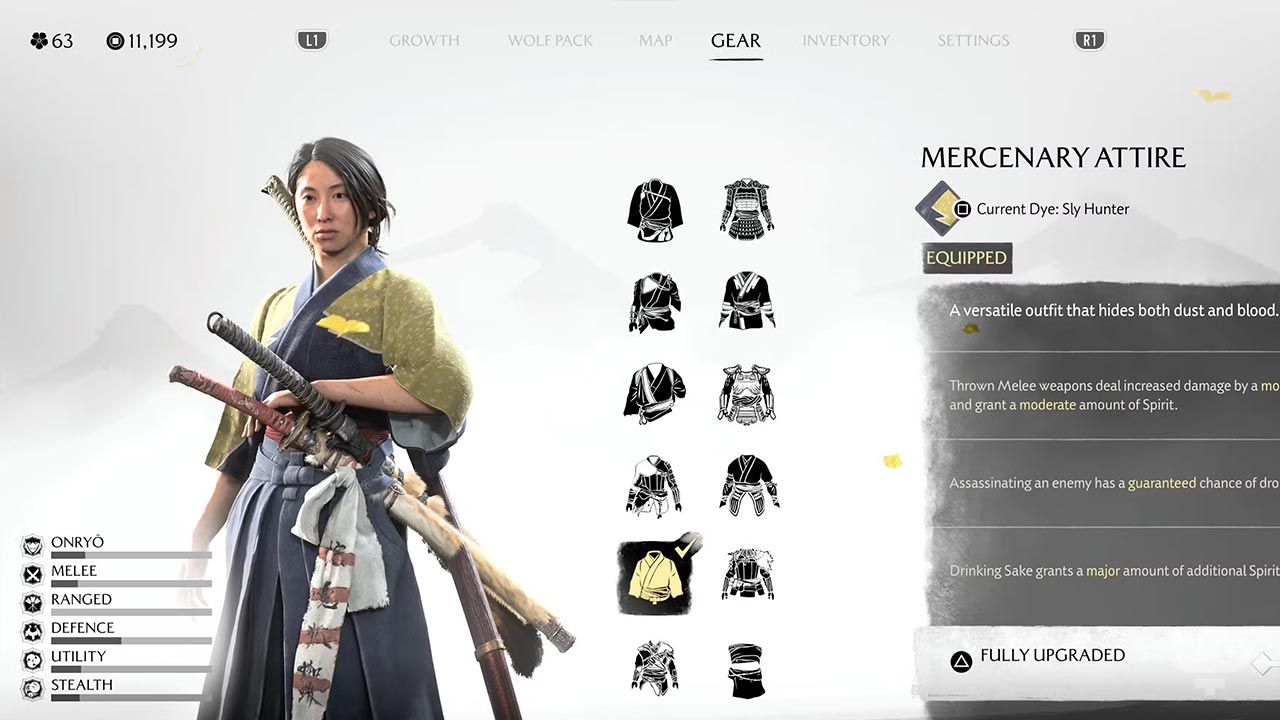 زره Mercenary Attire در لیست بهترین زره و لباس در بازی گوست آف یوتی