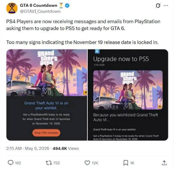 تبلیغ GTA 6 PS5