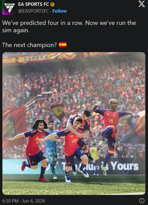 پیش بینی قهرمان جام جهانی 2026 بازی FC 26