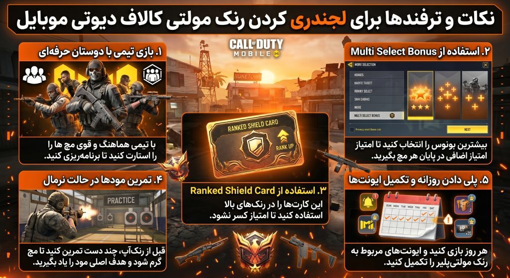 نکات و ترفندها برای لجندری کردن رنک مولتی