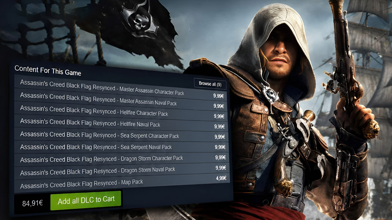 آیتم های پولی Assassin’s Creed Black Flag Resynced